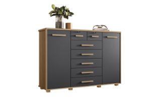 CÓMODA CAJONERA 7 CAJONES 2 PUERTAS, CN LLAVES