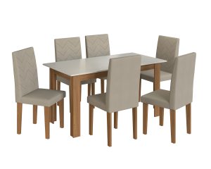 JUEGO DE COMEDOR MESAS Y 6 SILLAS