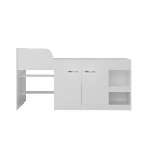 CAMA INFANTIL CON PUERTA Y ESTANTE