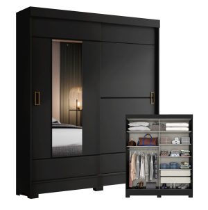 ROPERO DOS PUERTAS CORREDIZAS CON ESPEJOS