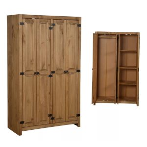 PLACARD ARMARIO EN MADERA MACIZA- 4 PUERTAS