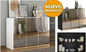 PACK APARADOR PARA TV O AUDIO - 3 PUERTAS CON ESPEJOS